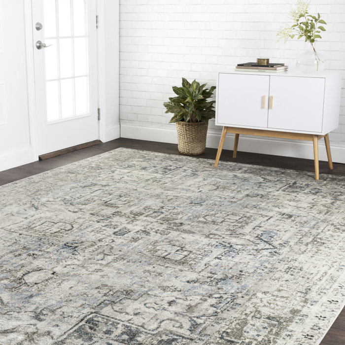 World Menagerie Stovall Blue/Slate Rug Wayfair